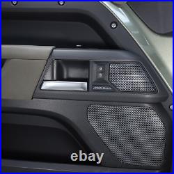 Matte Real Carbon Fiber Interior Door Handle Cover Trim For LR Defender 110 20+