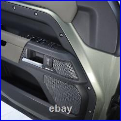 Matte Real Carbon Fiber Interior Door Handle Cover Trim For LR Defender 110 20+