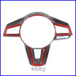 Matte Real Carbon Fiber Interior Steering Wheel Cover Trim For Mazda MX-5 2016+
