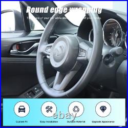 Matte Real Carbon Fiber Interior Steering Wheel Cover Trim For Mazda MX-5 2016+