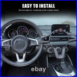 Matte Real Carbon Fiber Interior Steering Wheel Cover Trim For Mazda MX-5 2016+