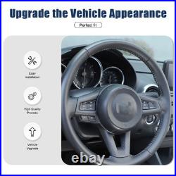 Matte Real Carbon Fiber Interior Steering Wheel Cover Trim For Mazda MX-5 2016+