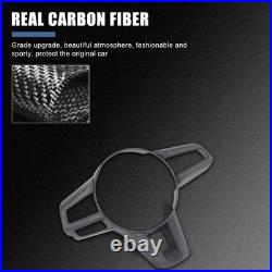 Matte Real Carbon Fiber Interior Steering Wheel Cover Trim For Mazda MX-5 2016+