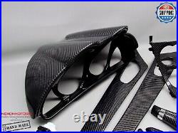 Mercedes 05-11 R230 SL550 SL65 SL600 SL350 Gloss 11 Pcs Carbon Interior Trim Kit
