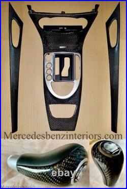 Mercedes Sl 63 R230 Sl63 Amg Carbon Fiber 5 Piece Interior Trim Kit 2009-2012