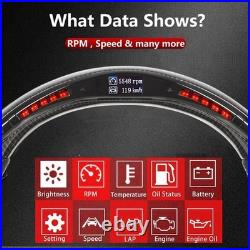 NEW Real Carbon Fiber LED Display Steering Whee Frame For BMW M3 E90 E92 E93 6AT