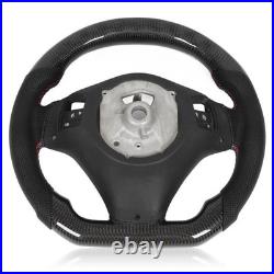 NEW Real Carbon Fiber LED Display Steering Whee Frame For BMW M3 E90 E92 E93 6AT
