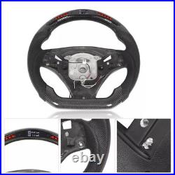 NEW Real Carbon Fiber LED Display Steering Whee Frame For BMW M3 E90 E92 E93 6AT