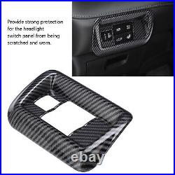 New Car Interior Headlight Switch Trim Carbon Fiber Style Back Adhesive For
