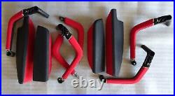 Porsche Cayenne Carbon Fiber Leather Alcantara Grab Handel Door Arm-rest Set