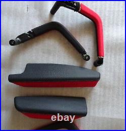 Porsche Cayenne Carbon Fiber Leather Alcantara Grab Handel Door Arm-rest Set