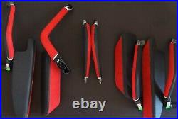 Porsche Cayenne Carbon Fiber Leather Alcantara Grab Handel Door Arm-rest Set