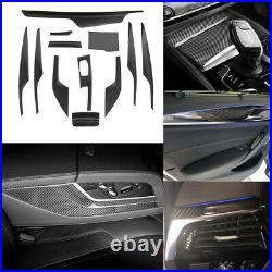 Premium Carbon Fiber Car Interior Trim Kit 12pcs Center Console Decor Air Vent