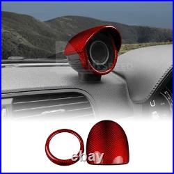 RED HARD Carbon Fiber Car Interior Turbo Cover Trim for Abarth 595 2012-2023