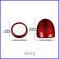 RED HARD Carbon Fiber Car Interior Turbo Cover Trim for Abarth 595 2012-2023