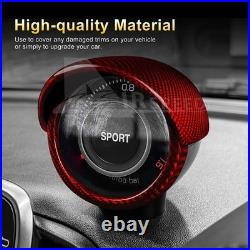 RED HARD Carbon Fiber Car Interior Turbo Cover Trim for Abarth 595 2012-2023