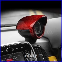 RED HARD Carbon Fiber Car Interior Turbo Cover Trim for Abarth 595 2012-2023