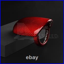 RED HARD Carbon Fiber Car Interior Turbo Cover Trim for Abarth 595 2012-2023