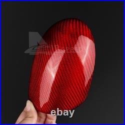 RED HARD Carbon Fiber Car Interior Turbo Cover Trim for Abarth 595 2012-2023