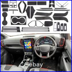 RHD Carbon Fiber Full Set Interior Trim Sticker For Ford Ranger Raptor T9 2023+