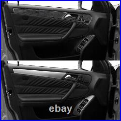 RHD Carbon Fiber Interior Door Decal Cover Trim For Benz C-CLASS W203 Type B 12x