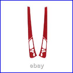 RHD Carbon Fiber Interior Door Decal Cover Trim For Benz C-CLASS W203 Type B Red