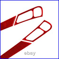 RHD Carbon Fiber Interior Door Decal Cover Trim For Benz C-CLASS W203 Type B Red