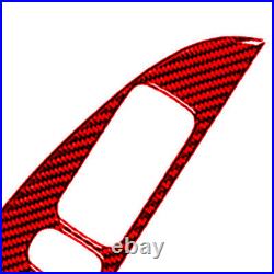 RHD Carbon Fiber Interior Door Decal Cover Trim For Benz C-CLASS W203 Type B Red