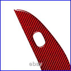 RHD Carbon Fiber Interior Door Decal Cover Trim For Benz C-CLASS W203 Type B Red