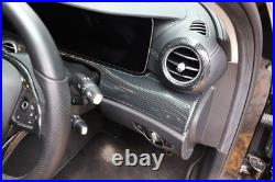 RHD Carbon fiber ABS Center Console Dashboard Trim For Benz E Class W213 2016-23