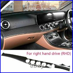 RHD Carbon fiber ABS Center Console Dashboard Trim For Benz E Class W213 2016-23