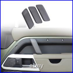 RHD Matte Real Carbon Fiber Interior Door Handle Trim For LR Defender 110 L663