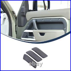RHD Matte Real Carbon Fiber Interior Door Handle Trim For LR Defender 110 L663