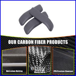 RHD Matte Real Carbon Fiber Interior Door Handle Trim For LR Defender 110 L663