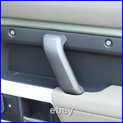 RHD Matte Real Carbon Fiber Interior Door Handle Trim For LR Defender 110 L663