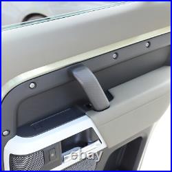 RHD Matte Real Carbon Fiber Interior Door Handle Trim For LR Defender 110 L663