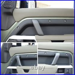 RHD Matte Real Carbon Fiber Interior Door Handle Trim For LR Defender 110 L663