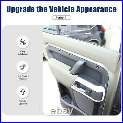 RHD Matte Real Carbon Fiber Interior Door Handle Trim For LR Defender 110 L663
