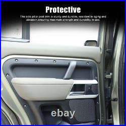 RHD Matte Real Carbon Fiber Interior Door Handle Trim For LR Defender 110 L663