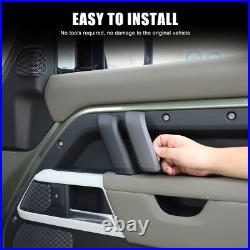 RHD Matte Real Carbon Fiber Interior Door Handle Trim For LR Defender 110 L663
