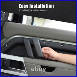 RHD Matte Real Carbon Fiber Interior Door Handle Trim For LR Defender 110 L663