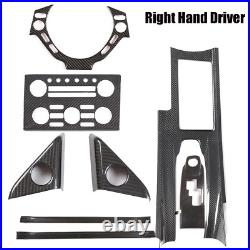 RHD Real Carbon Fiber Interior Center Console Trim Set For Nissan GTR R35 08-16