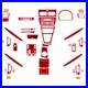 RHD Red Carbon Fiber Interior Full Set Trim Sticker For BMW X3 E83 2004-2009