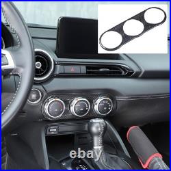 Real Carbon Fiber AC Console Interior Trim Panel Cover For Mazda MX-5 2016-2023