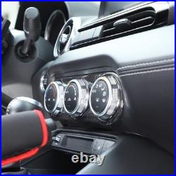 Real Carbon Fiber AC Console Interior Trim Panel Cover For Mazda MX-5 2016-2023