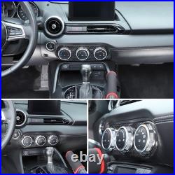 Real Carbon Fiber AC Console Interior Trim Panel Cover For Mazda MX-5 2016-2023