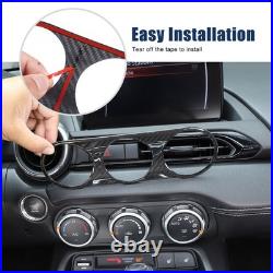 Real Carbon Fiber AC Console Interior Trim Panel Cover For Mazda MX-5 2016-2023