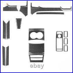Real Carbon Fiber Auto Interior Trim Set Cover Decal for Tesla Model S 2012-2020