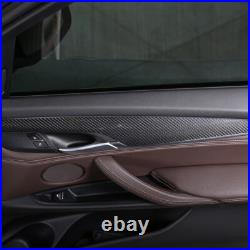 Real Carbon Fiber Car Interior Door Trims For BMW X5 F15 F16 2014-2018