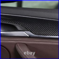 Real Carbon Fiber Car Interior Door Trims For BMW X5 F15 F16 2014-2018